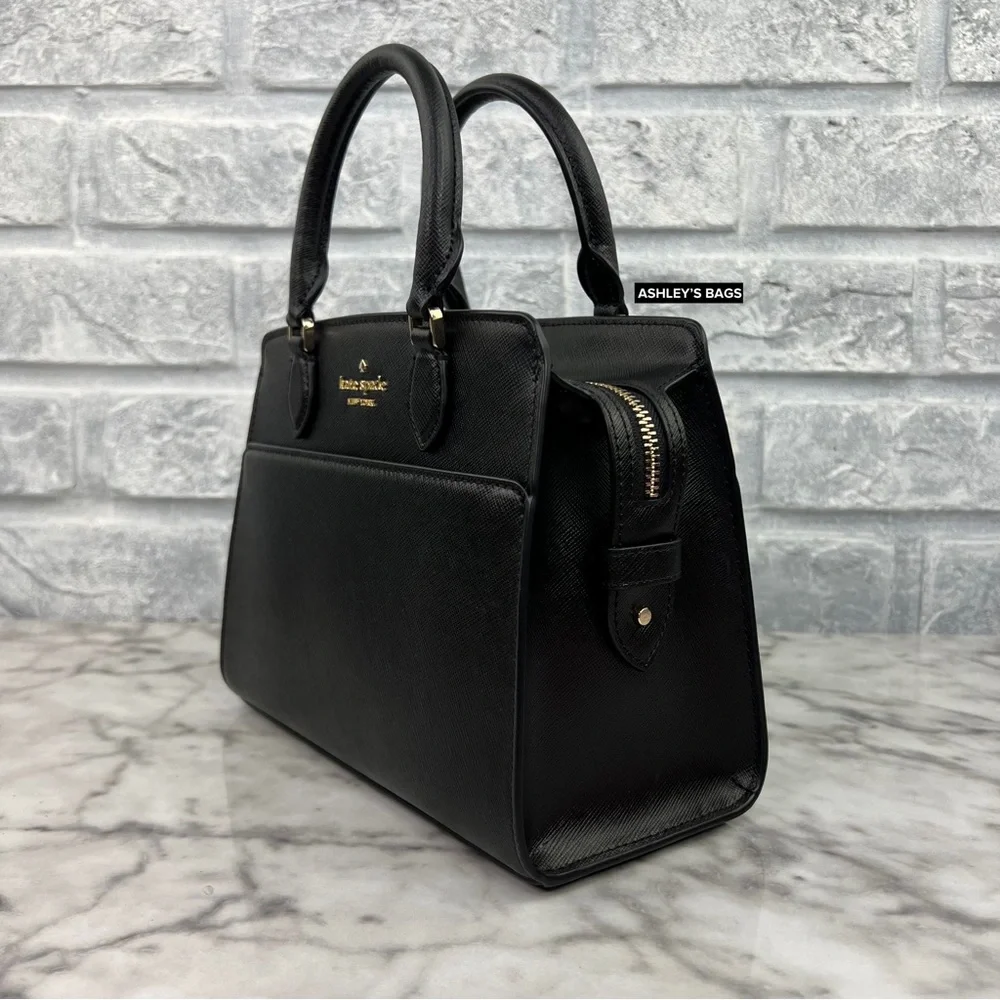 Kate Spade Madison Small Satchel Crossbody In Black